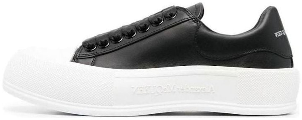 (W) Alexander McQueen Deck Lace-Up Plimsoll 'Hitam Putih' 697121-WIAB6-1070 Buy (W) Alexander McQueen Deck Lace-Up Plimsoll 'Hitam Putih' 697121-WIAB6-1070