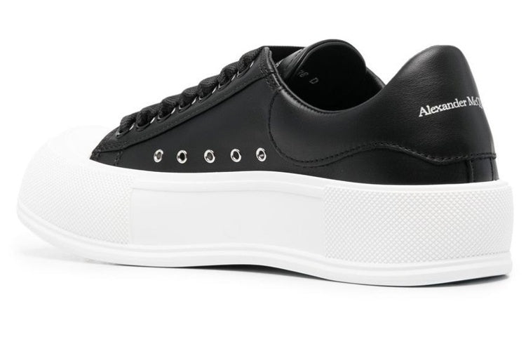 Lookbook (W) Alexander McQueen Deck Kasut Plimsoll 'Hitam Putih' 697121-WIAB6-1070