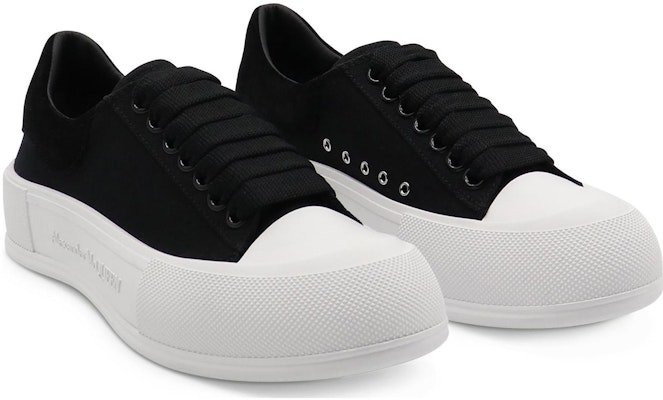 (Women) Alexander McQueen Deck Lace-Up Plimsoll 'Black' 654593-W4MV7-1070 Lookbook (Women) Alexander McQueen Deck Lace-Up Plimsoll 'Black' 654593-W4MV7-1070