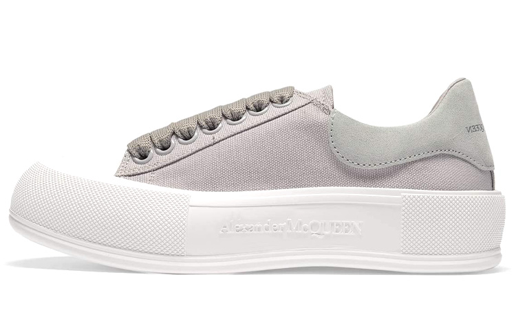 (Women) Alexander McQueen Deck Lace-Up Plimsoll 'Grey' 654593-W4MV7-1359