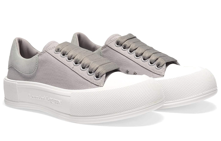 Order (W) Alexander McQueen Deck Lace-Up Plimsoll 'Gris' 654593-W4MV7-1359