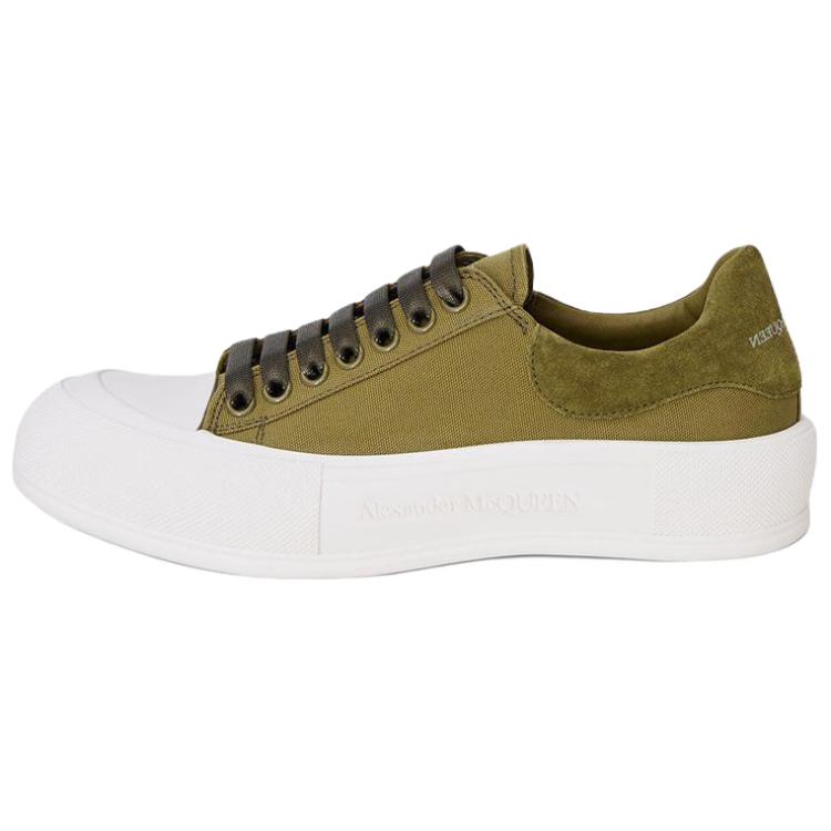 (Women) Alexander McQueen Deck Lace-Up Plimsoll 'Khaki' 654593-W4PQ1-3227