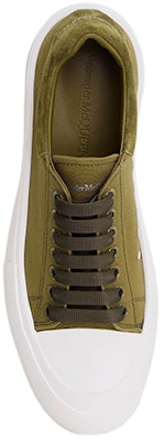 (Women) Alexander McQueen Deck Lace-Up Plimsoll 'Khaki' 654593-W4PQ1-3227 Purchase (Women) Alexander McQueen Deck Lace-Up Plimsoll 'Khaki' 654593-W4PQ1-3227