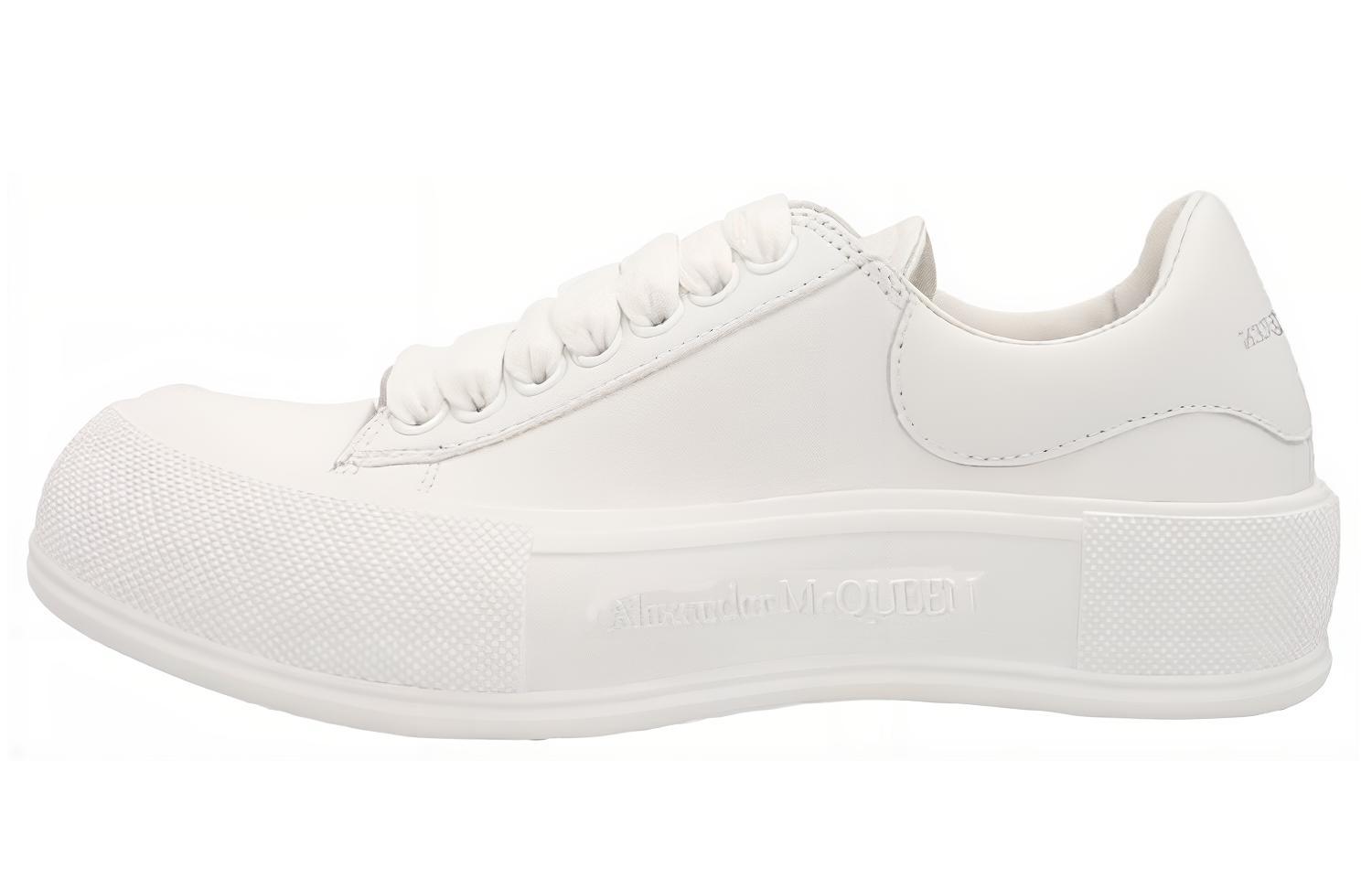 (Women) Alexander McQueen Deck Lace-Up Plimsoll 'Optic White' 697121-WIAB6-9065