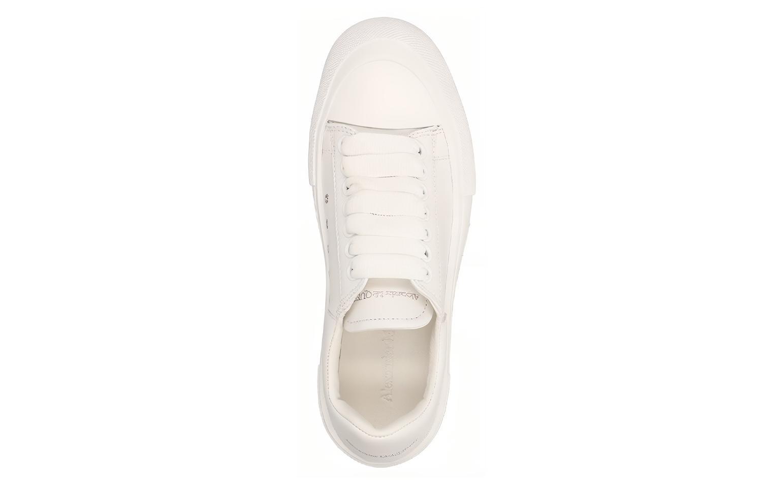 Lookbook (W) Alexander McQueen Deck Lace-Up Plimsoll 'Optic White' Putih 697121-WIAB6-9065