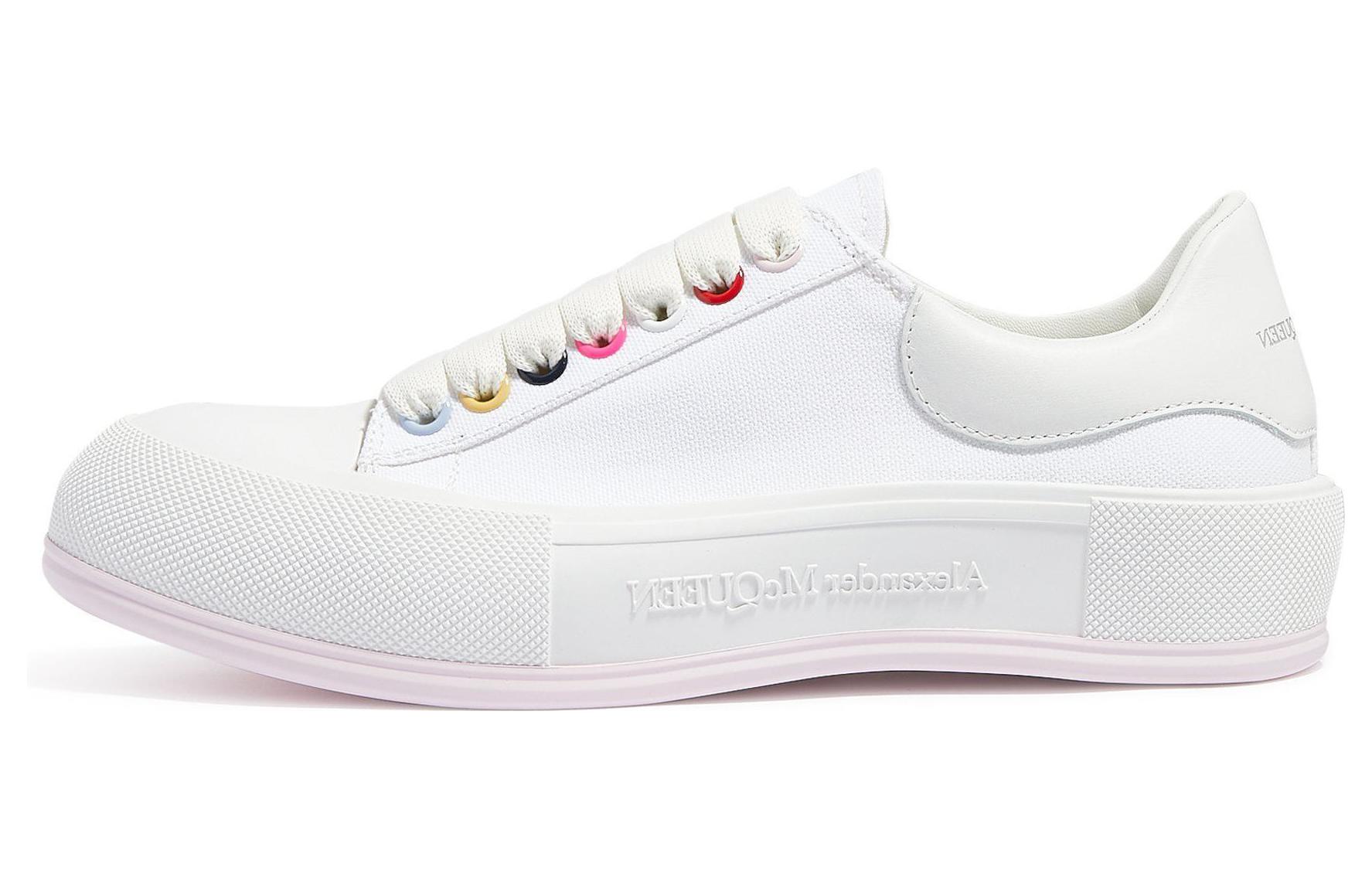 (Women) Alexander McQueen Deck Lace Plimsoll 'White Multi' 654593W4MVR9548