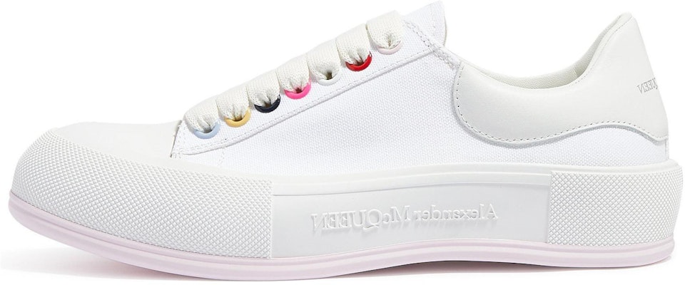 (Women) Alexander McQueen Deck Lace Plimsoll 'White Multi' 654593W4MVR9548 Buy (Women) Alexander McQueen Deck Lace Plimsoll 'White Multi' 654593W4MVR9548