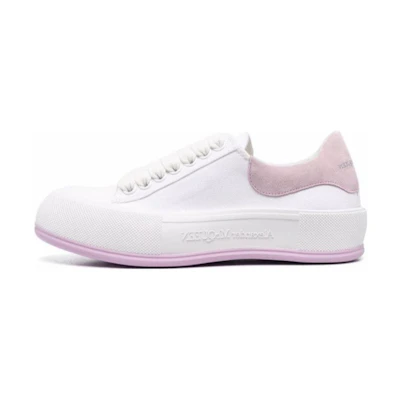 (W) Alexander McQueen Deck Lace Plimsoll 'White Lilac'