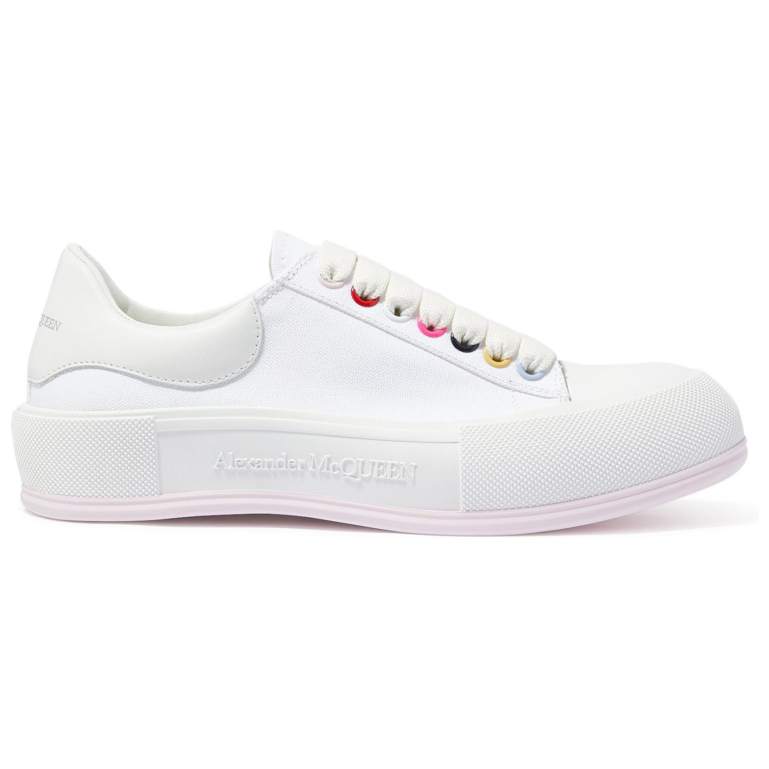 Order (W) Alexander McQueen Deck Lace Plimsoll 'Blanco Multicolor' 654593W4MVR9548
