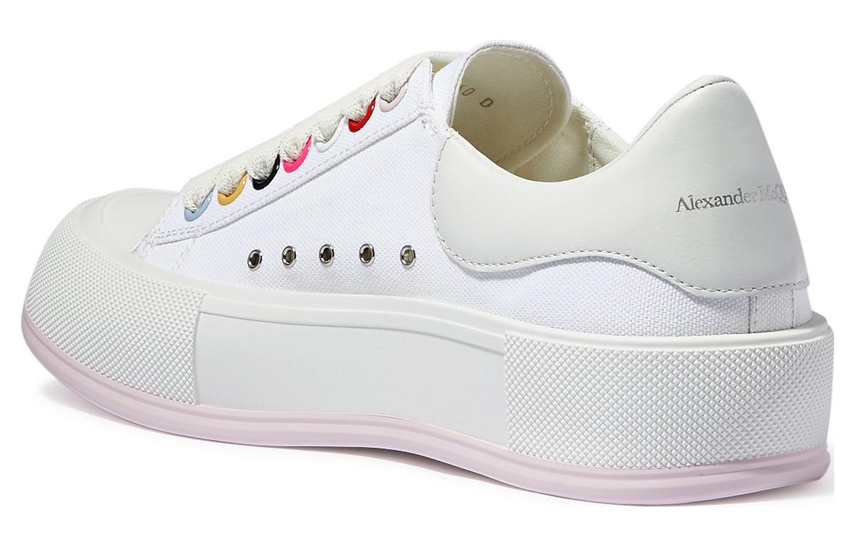Shop (W) Alexander McQueen Deck Lace Plimsoll 'Blanco Multicolor' 654593W4MVR9548