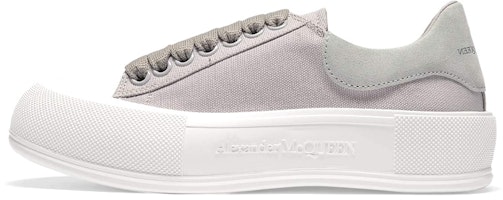 (Women) Alexander McQueen Deck Lace-Up Plimsoll 'Grey' 654593-W4MV7-1359 (Women) Alexander McQueen Deck Lace-Up Plimsoll 'Grey' 654593-W4MV7-1359