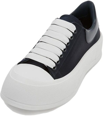 (Women) Alexander McQueen Deck Plimsoll Lace-Up 'Anthracite' 708085W4GP91103 Buy (Women) Alexander McQueen Deck Plimsoll Lace-Up 'Anthracite' 708085W4GP91103