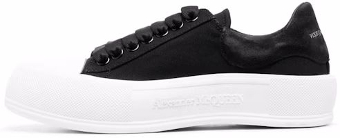 (Women) Alexander McQueen Deck Skate Plimsoll Shoes 'Black White' 697120W4MV71070 (Women) Alexander McQueen Deck Skate Plimsoll Shoes 'Black White' 697120W4MV71070