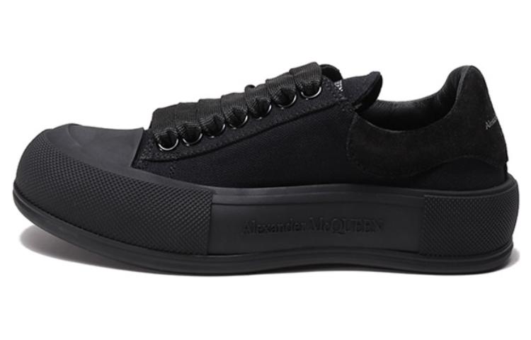 (Women) Alexander McQueen Deck Skate Plimsoll Shoes 'Black' 697120W4MV71000