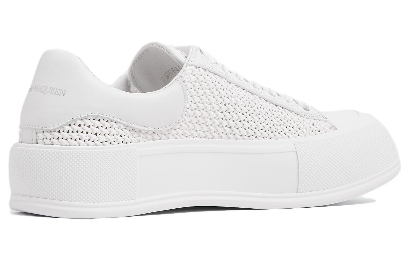 Lookbook Alexander McQueen亞歷山大麥昆 Deck 低筒綁帶圓頭 時尚板鞋 女款 白色