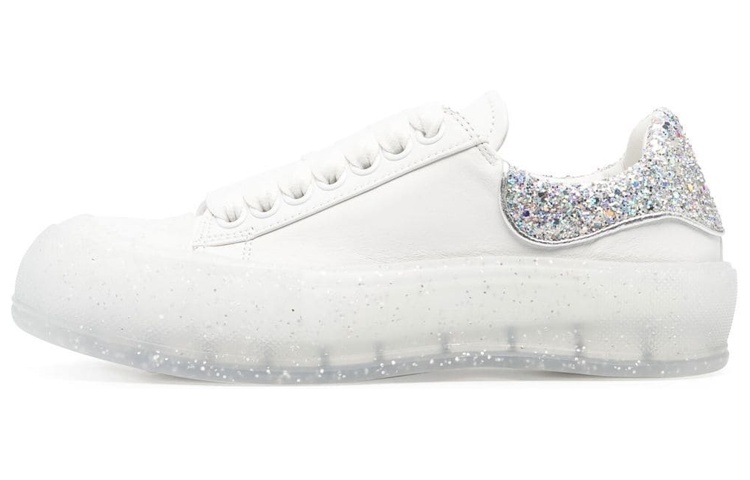 (Women) Alexander McQueen Deck Low 'White Leather' 708084WICE89413