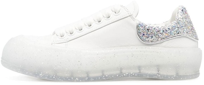 亞歷山大·麥昆 Deck 皮革 系帶 低幫 時尚板鞋 女款 白 Buy 亞歷山大·麥昆 Deck 皮革 系帶 低幫 時尚板鞋 女款 白