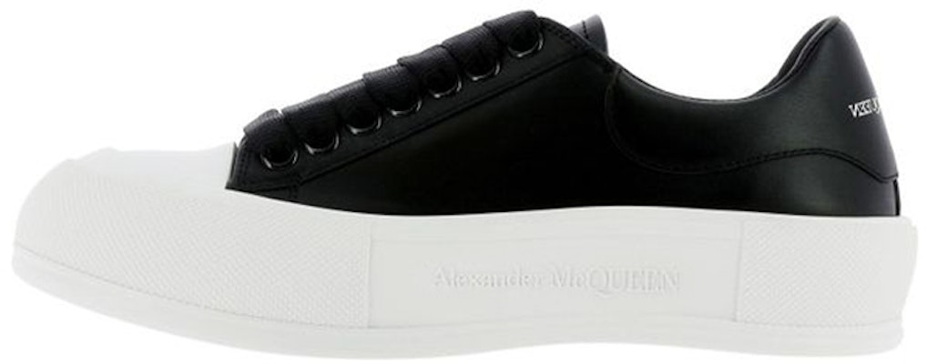 (Women) Alexander McQueen Deck Plimsoll 'Black White' 667245-WIAB6-1070 Buy (Women) Alexander McQueen Deck Plimsoll 'Black White' 667245-WIAB6-1070