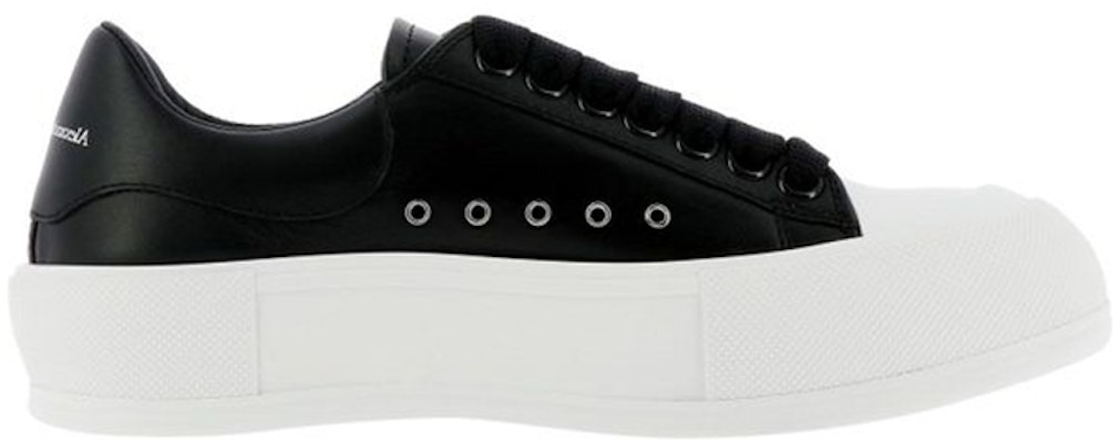 (Women) Alexander McQueen Deck Plimsoll 'Black White' 667245-WIAB6-1070 Order (Women) Alexander McQueen Deck Plimsoll 'Black White' 667245-WIAB6-1070