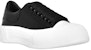 (W) Alexander McQueen Deck Plimsoll 'Hitam Putih' 667245-WIAB6-1070