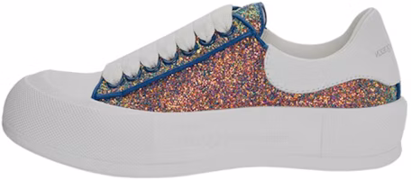 (Women) Alexander McQueen Glitter Low-Top Sneakers Petrol Blue White 702048W4MC33138 (Women) Alexander McQueen Glitter Low-Top Sneakers Petrol Blue White 702048W4MC33138