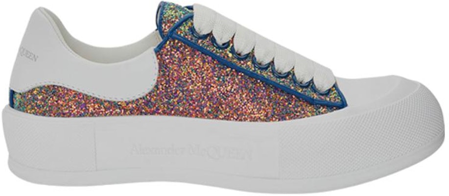 (Women) Alexander McQueen Glitter Low-Top Sneakers Petrol Blue White 702048W4MC33138 Order (Women) Alexander McQueen Glitter Low-Top Sneakers Petrol Blue White 702048W4MC33138