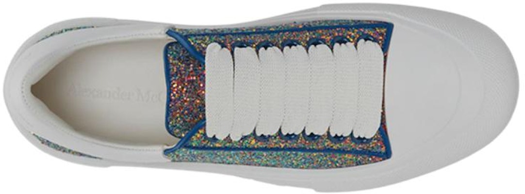 (Women) Alexander McQueen Glitter Low-Top Sneakers Petrol Blue White 702048W4MC33138 Lookbook (Women) Alexander McQueen Glitter Low-Top Sneakers Petrol Blue White 702048W4MC33138