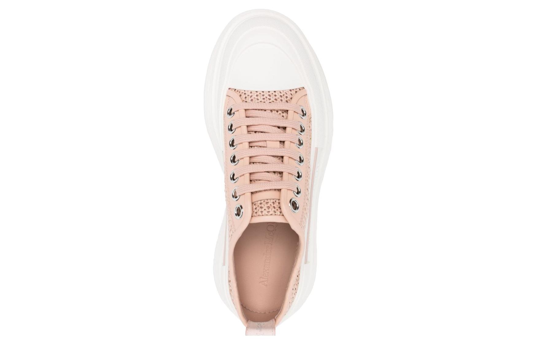Lookbook (W) Alexander McQueen Deck Plimsoll 'Rose Gold Raffia' Wanita 755635W4WA65757