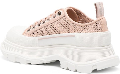 (W) Alexander McQueen Deck Plimsoll 'Rose Gold Raffia' Wanita 755635W4WA65757 Shop (W) Alexander McQueen Deck Plimsoll 'Rose Gold Raffia' Wanita 755635W4WA65757