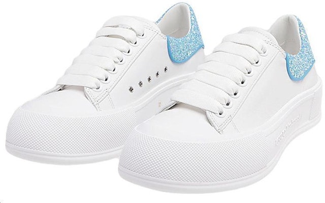 (Women) Alexander McQueen Deck Plimsoll 'White Cerulean Blue Glitter' 702047-WIABX-9761 Lookbook (Women) Alexander McQueen Deck Plimsoll 'White Cerulean Blue Glitter' 702047-WIABX-9761