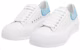 (W) Alexander McQueen Deck Plimsoll 'Putih Biru Cerulean Glitter' 702047-WIABX-9761