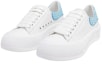 Lookbook (W) Alexander McQueen Deck Plimsoll 'Putih Biru Cerulean Glitter' 702047-WIABX-9761