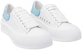 (W) Alexander McQueen Deck Plimsoll 'Putih Biru Cerulean Glitter' 702047-WIABX-9761