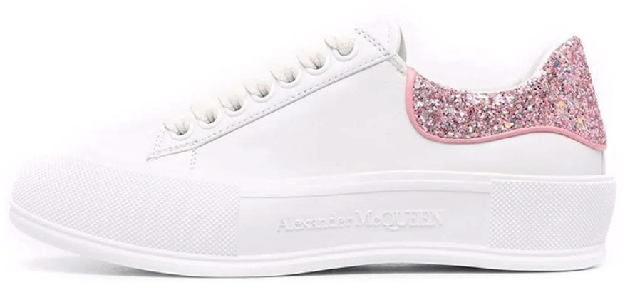 (W) Alexander McQueen Deck Plimsoll 'Putih Mawar Pink Glitter' 676686-WIABJ-9477 Buy (W) Alexander McQueen Deck Plimsoll 'Putih Mawar Pink Glitter' 676686-WIABJ-9477