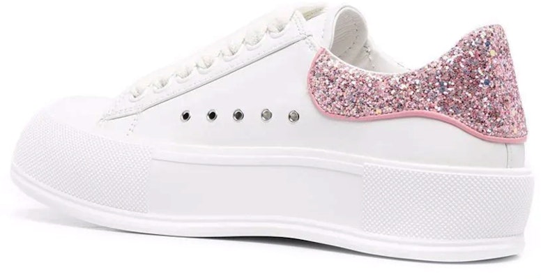 (Women) Alexander McQueen Deck Plimsoll 'White Rose Pink Glitter' 676686-WIABJ-9477 Lookbook (Women) Alexander McQueen Deck Plimsoll 'White Rose Pink Glitter' 676686-WIABJ-9477