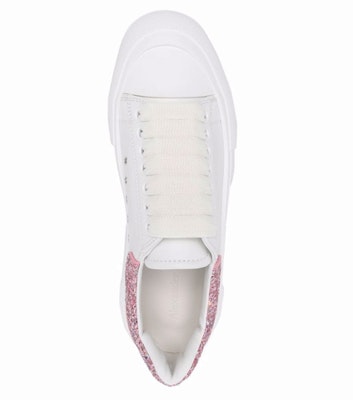 (Women) Alexander McQueen Deck Plimsoll 'White Rose Pink Glitter' 676686-WIABJ-9477 Shop (Women) Alexander McQueen Deck Plimsoll 'White Rose Pink Glitter' 676686-WIABJ-9477