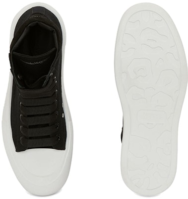 (Women) Alexander McQueen Deck Plimsoll High 'Black White' 666381W4MV71070 Purchase (Women) Alexander McQueen Deck Plimsoll High 'Black White' 666381W4MV71070
