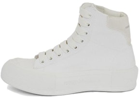 (Women) Alexander McQueen Deck Plimsoll High 'White' 666381-W4MV7-9000 (Women) Alexander McQueen Deck Plimsoll High 'White' 666381-W4MV7-9000
