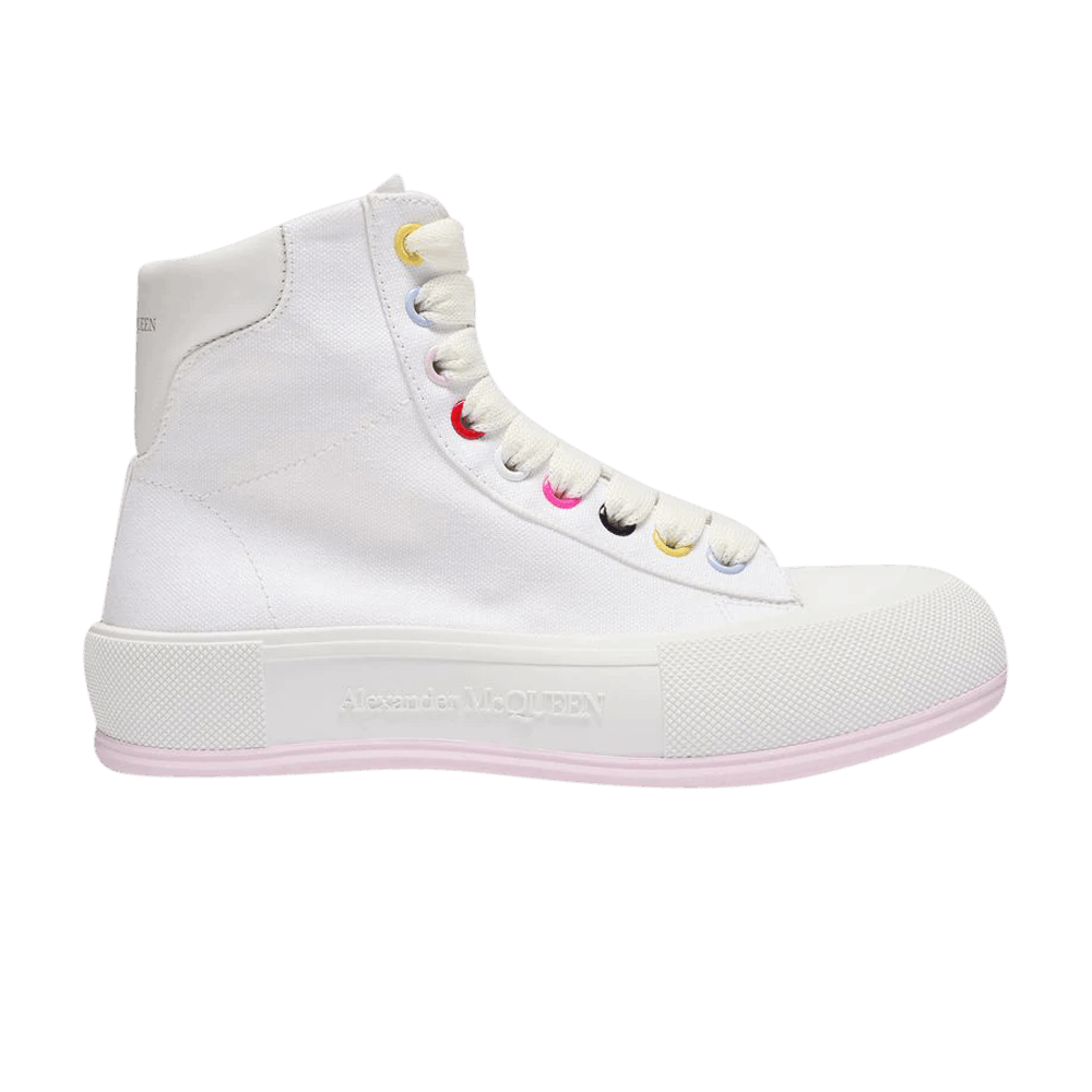 (Women) Alexander McQueen Deck Plimsoll High 'White' 666381-W4MVR-9548