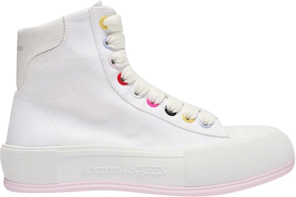 (Women) Alexander McQueen Deck Plimsoll High 'White' 666381-W4MVR-9548 Buy (Women) Alexander McQueen Deck Plimsoll High 'White' 666381-W4MVR-9548