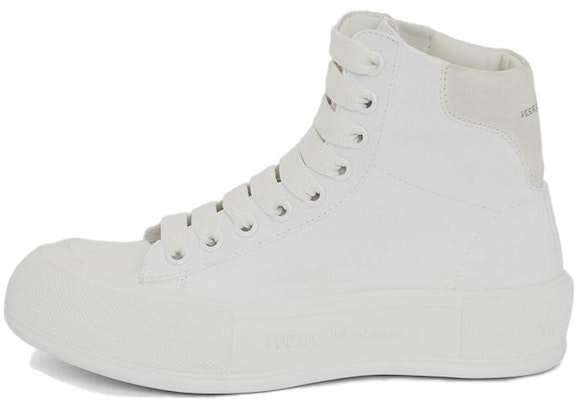(Women) Alexander McQueen Deck Plimsoll High 'White' 666381W4MV79000 Buy (Women) Alexander McQueen Deck Plimsoll High 'White' 666381W4MV79000