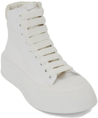 (Women) Alexander McQueen Deck Plimsoll High 'White' 666381-W4MV7-9000 Shop (Women) Alexander McQueen Deck Plimsoll High 'White' 666381-W4MV7-9000