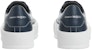 (W) Alexander McQueen Deck Plimsoll Kasut Kulit Bertali 'Navy' 667245WIABK4472
