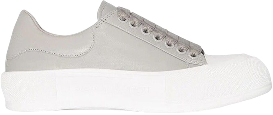 (Women) Alexander McQueen Deck Plimsoll Lace-Up Sneakers 'Grey White' 667245WIAB61806 Order (Women) Alexander McQueen Deck Plimsoll Lace-Up Sneakers 'Grey White' 667245WIAB61806