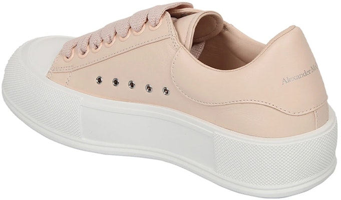 (Women) Alexander McQueen Deck Plimsoll Lace-Up Sneakers 'Peach White' 667245WIAB66835 Lookbook (Women) Alexander McQueen Deck Plimsoll Lace-Up Sneakers 'Peach White' 667245WIAB66835