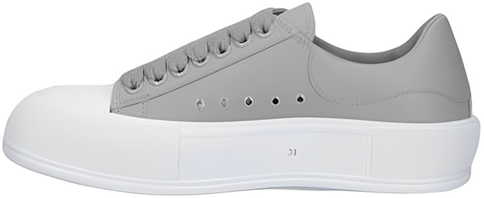 (Women) Alexander McQueen Deck Plimsoll Lace-Up Sneakers 'Grey White' 667245WIAB61806 Lookbook (Women) Alexander McQueen Deck Plimsoll Lace-Up Sneakers 'Grey White' 667245WIAB61806