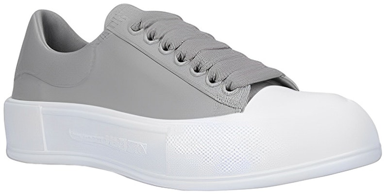 (Women) Alexander McQueen Deck Plimsoll Lace-Up Sneakers 'Grey White' 667245WIAB61806 Shop (Women) Alexander McQueen Deck Plimsoll Lace-Up Sneakers 'Grey White' 667245WIAB61806