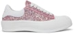 (W) Alexander McQueen Deck Plimsoll Low 'Kilauan Glitter Emas Mawar' 676687-W4RN3-5686