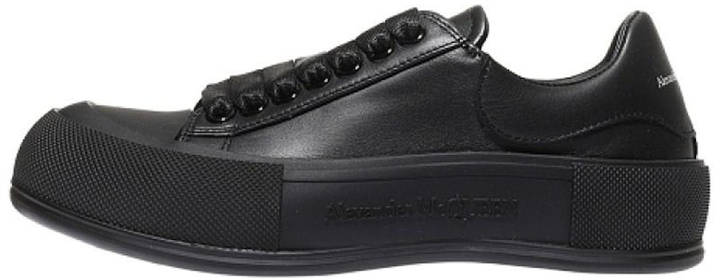 (Women) Alexander McQueen Deck Plimsoll Low 'Triple Black' 697121WIAB61000 Buy (Women) Alexander McQueen Deck Plimsoll Low 'Triple Black' 697121WIAB61000