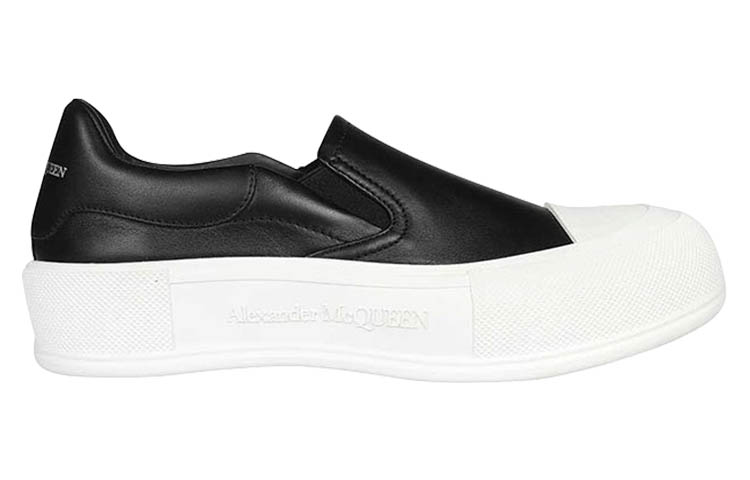 Order (W) Alexander McQueen Deck Skate Plimsoll 'Negro Blanco' 654592WHZT81070